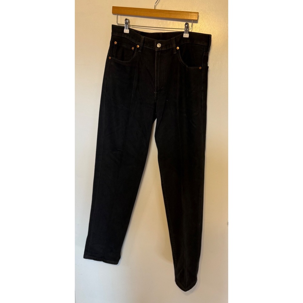 Levis 550 Relaxed Fit Tapered Leg Black Denim Jeans Mens 34x34
